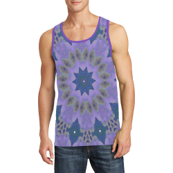 mandala in blue and purple Men's All Over Print Tank Top (Model T57)