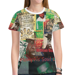 William Bell Collage 1 New All Over Print T-shirt for Women (Model T45)