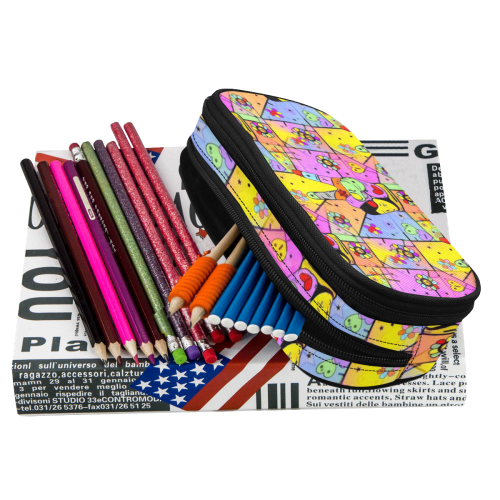 Peace by Nico Bielow Pencil Pouch/Large (Model 1680)