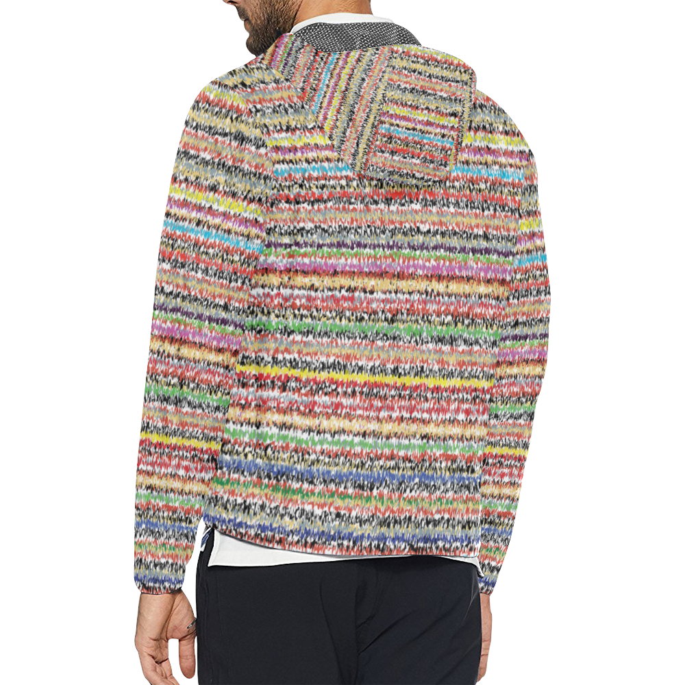 Patterns of colorful lines Unisex All Over Print Windbreaker (Model H23 ...