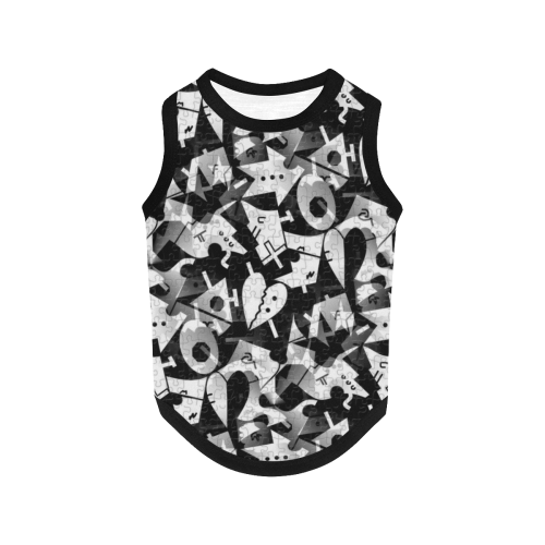Black and White Pop Art by Nico Bielow All Over Print Pet Tank Top