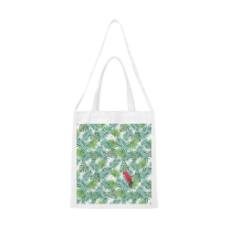 Parrot And Leaves Canvas Tote Bag/Medium (Model 1701)