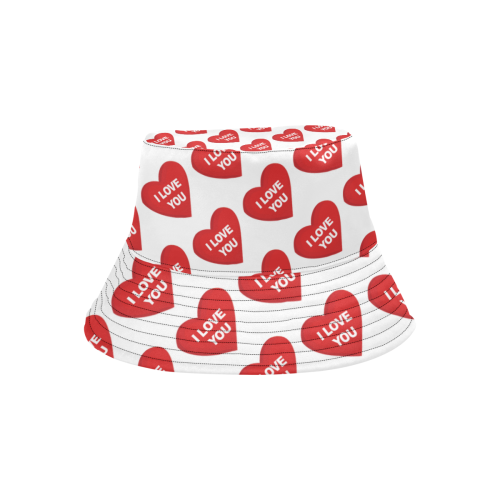 I love you in heart 2 All Over Print Bucket Hat