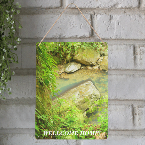Yunque river pond - wellcome home - DSC_3443 Metal Tin Sign 12"x16"