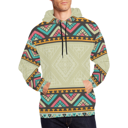 Beautiful Ethnic Tiki Design All Over Print Hoodie for Men/Large Size (USA Size) (Model H13)