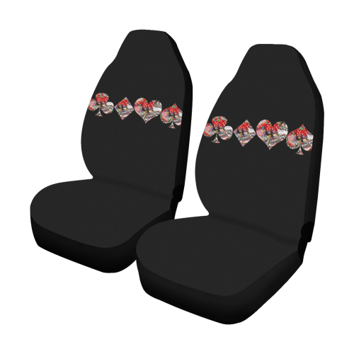 Las Vegas Playing Card Shapes Car Seat Covers (Set of 2) ID D3231598