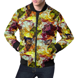 Graffiti Style - Markings on Watercolors All Over Print Bomber Jacket for Men (Model H19)