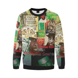 William Bell Collage 1 Men's Oversized Fleece Crew Sweatshirt/Large Size(Model H18)