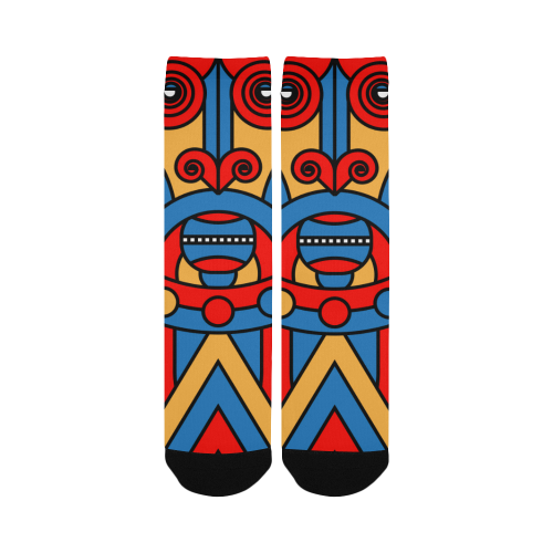 Aztec Maasai Lion Tribal Women's Custom Socks