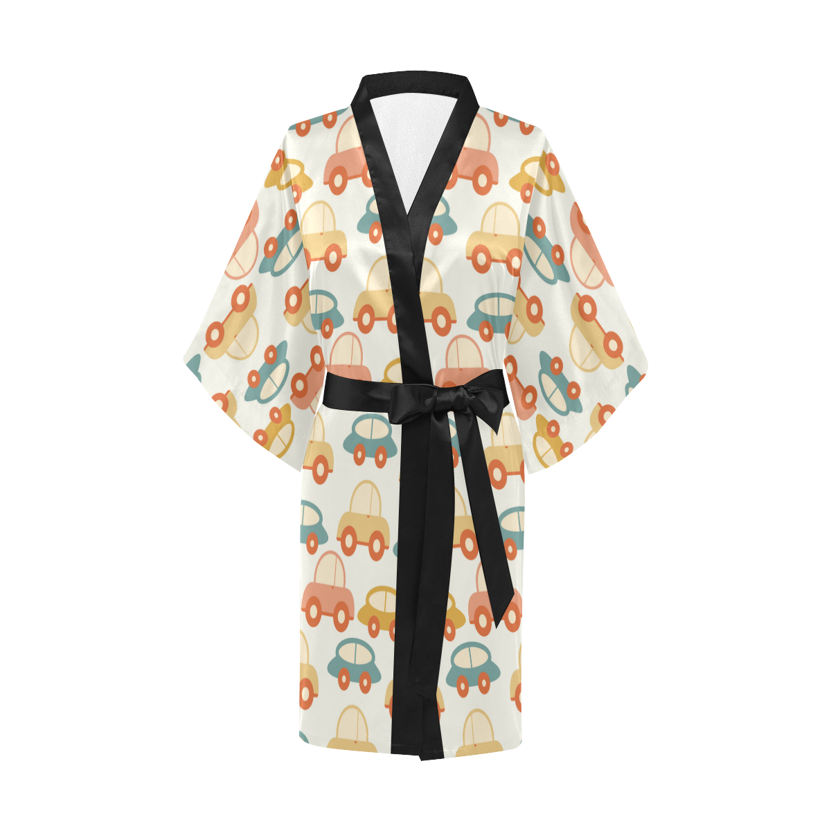 seamless retro cars Kimono Robe | ID: D4816728