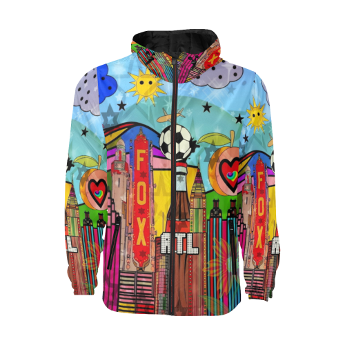 Atlanta by Nico Bielow All Over Print Quilted Windbreaker for Men (Model H35)