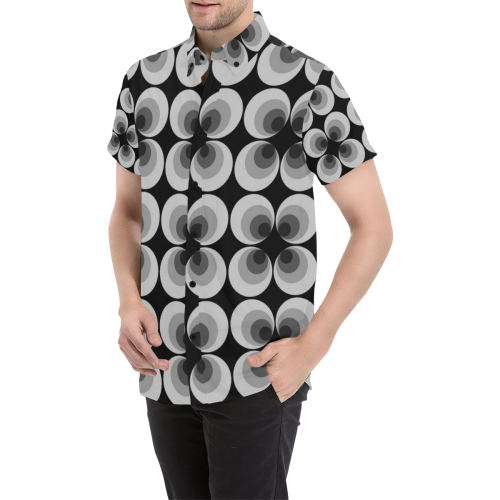 zappwaits retro 14 Men's All Over Print Short Sleeve Shirt/Large Size (Model T53)