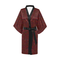 Antique Texture Garnet Kimono Robe