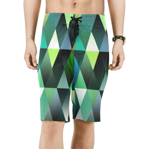 Dark Mosaic Shine 3 Men's All Over Print Board Shorts (Model L16) | ID ...
