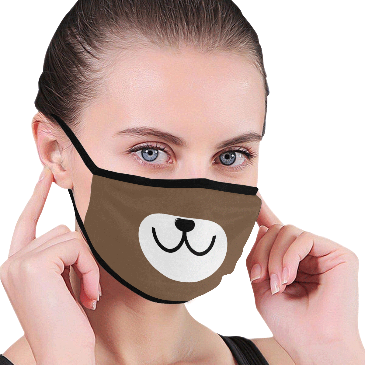 Brown Bear Smile Mouth Mask | ID: D4978220