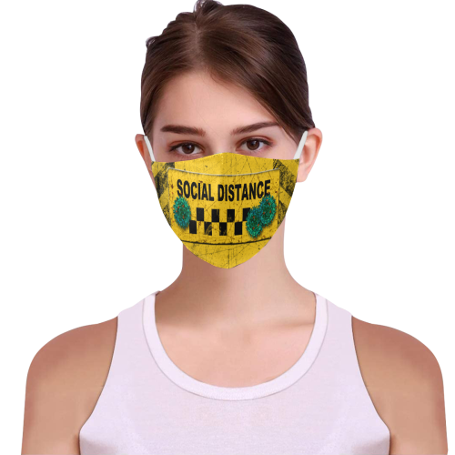social distance community face mask 3D Mouth Mask with Drawstring (60 Filters Included) (Model M04) (Non-medical Products)