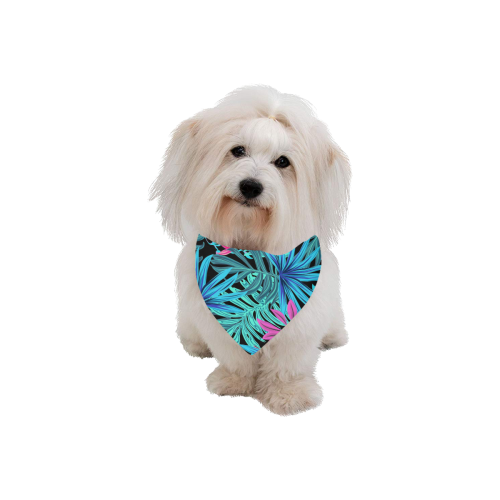 Pretty Leaves 4A by JamColors Pet Dog Bandana/Large Size