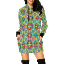 Koru Delight 2018 All Over Print Hoodie Mini Dress (Model H27)
