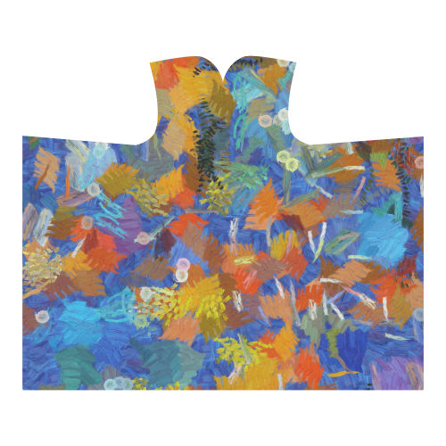 Colorful paint strokes Hooded Blanket 60''x50''