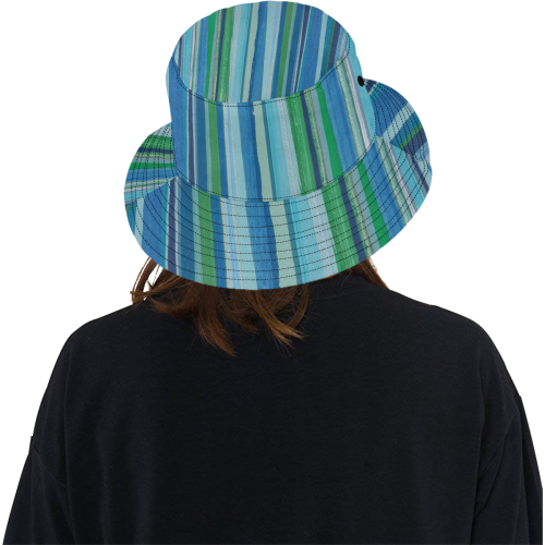 painted stripe All Over Print Bucket Hat