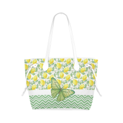 Butterfly And Lemons Clover Canvas Tote Bag (Model 1661)
