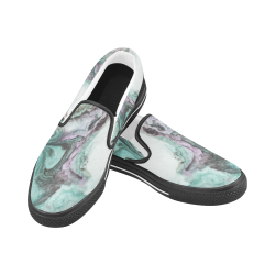 Modern Marble 85 Women's Slip-on Canvas Shoes (Model 019)