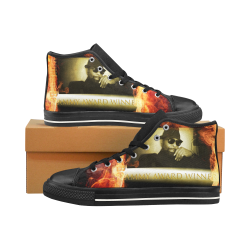 Grammy Winner William Bell On Fire Men’s Classic High Top Canvas Shoes /Large Size (Model 017)