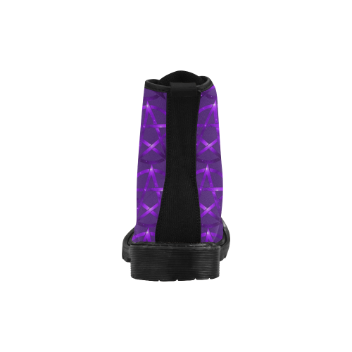 Purple Pentacle Cheeky Witch Martin Boots for Women (Black) (Model 1203H)